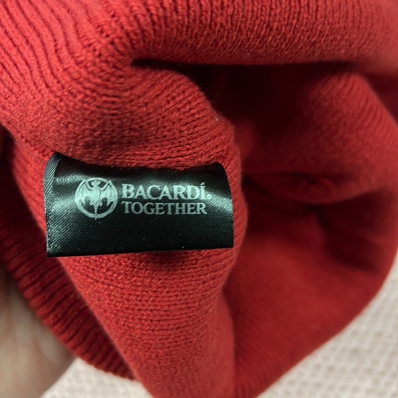 NWOT VIP Bacardi Rum Red Knitted Scull Cap - Picture 3 of 4